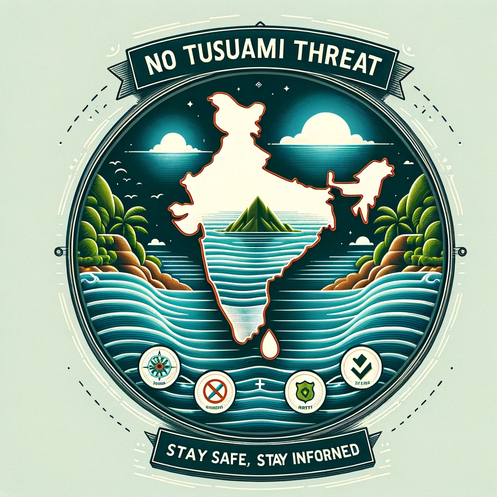 NO TSUNAMI THREAT TO INDIA